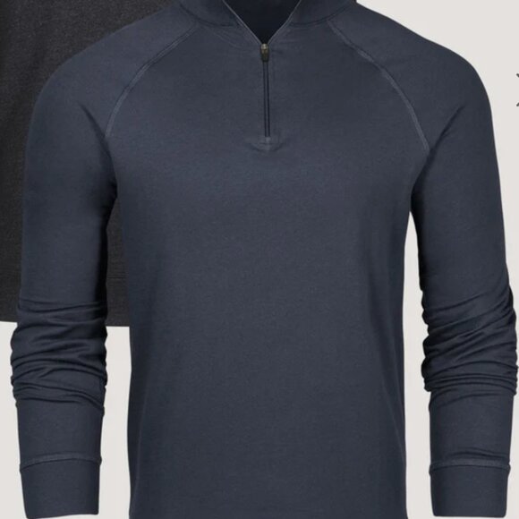 Fresh Clean Threads Odyssey Blue Quarter Zip Mens Size Large - NEW - Picture 1 of 5